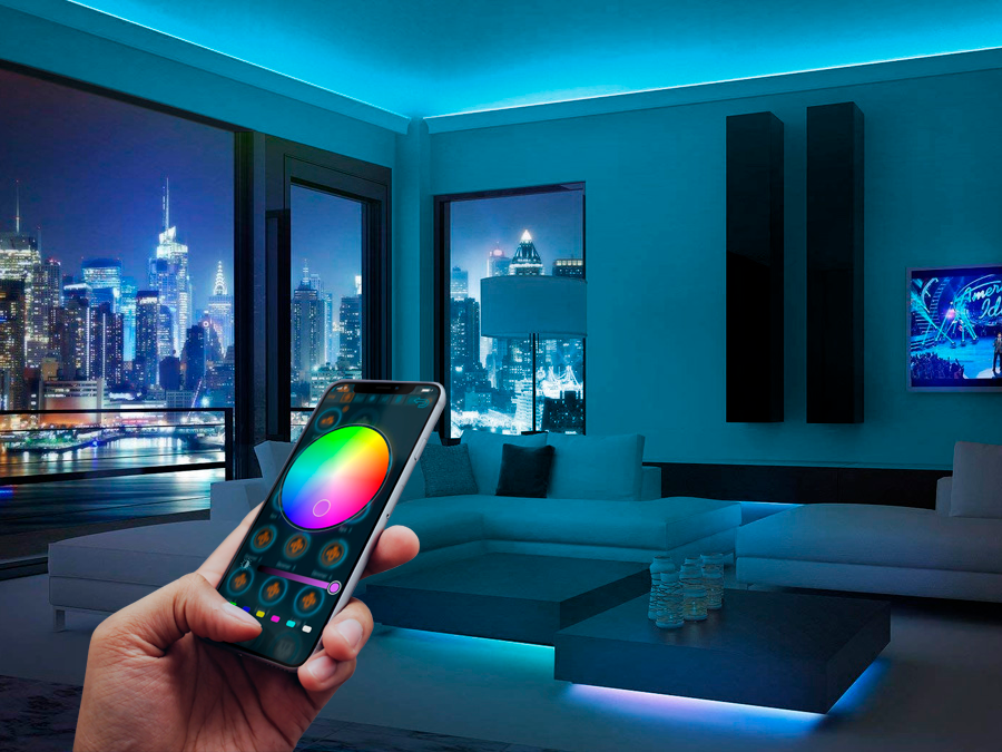 rgb top ceiling living room