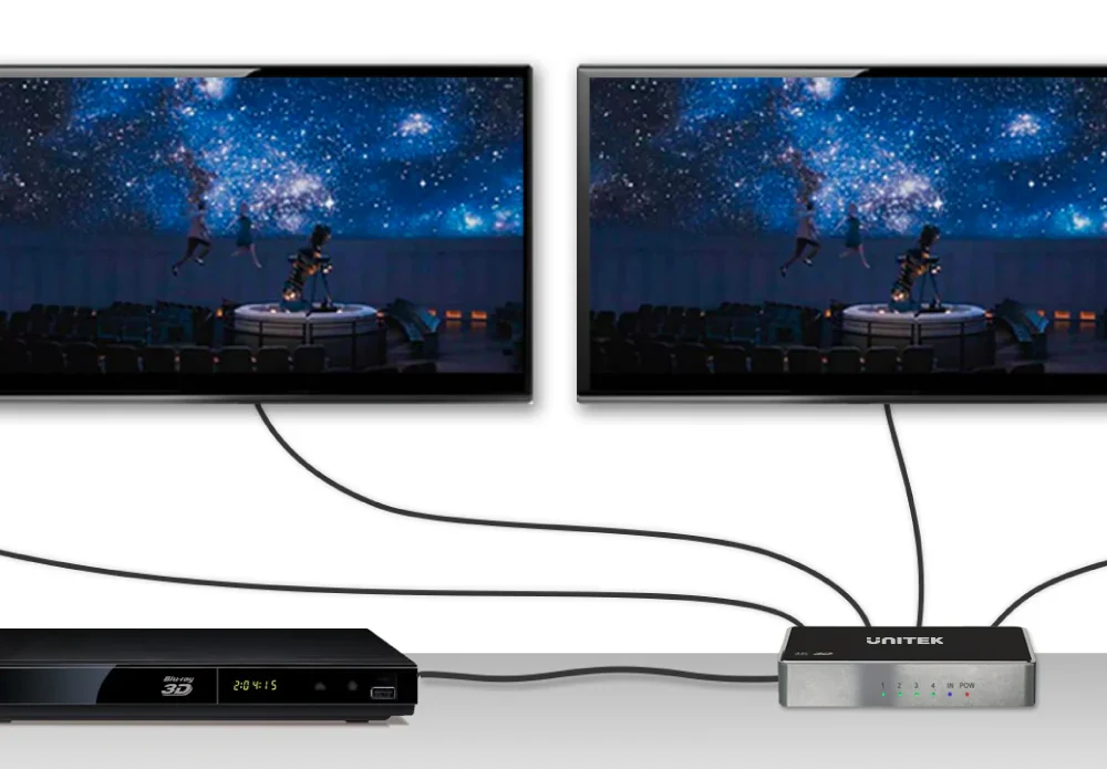 unitek v1109a 4k hdmi splitter 1in4out lifestyle 1